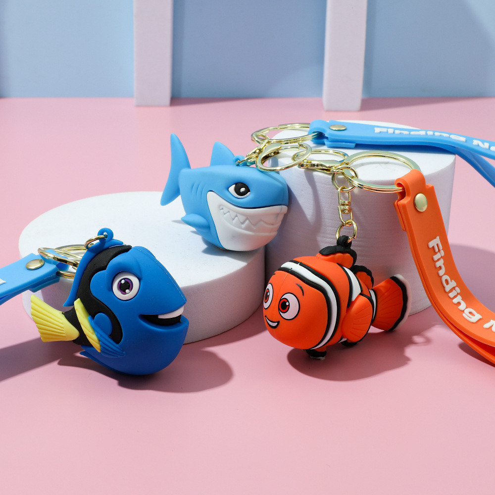 New Finding Nemo Keychain Clownfish Nemo Marlin Gill Dory Cartoon ...