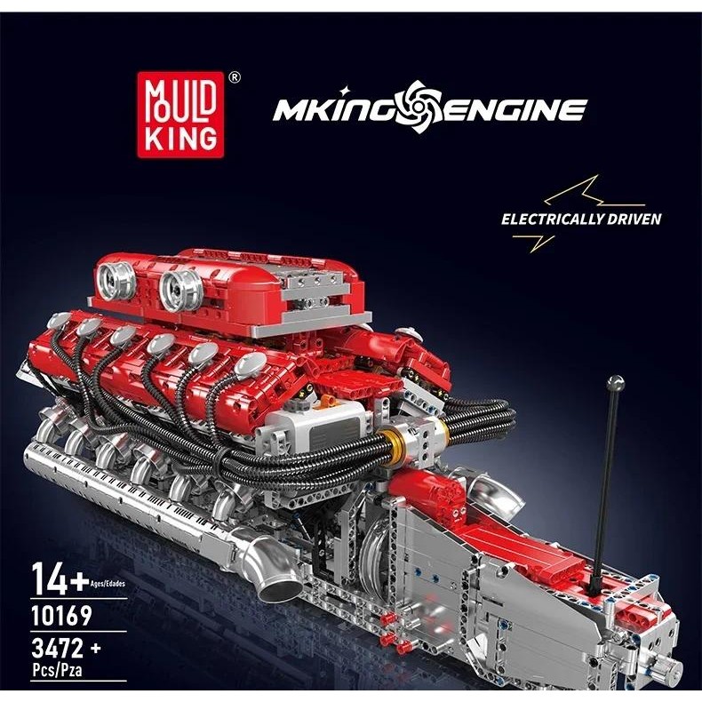 Mould King 10169 Italian Supercar V12 Engine Building Set | 3,472 PCS ...