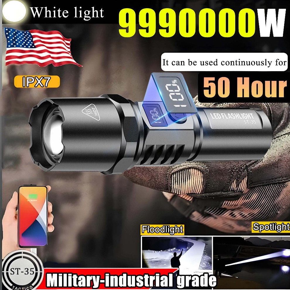 New Flashlight With Ultra Bright Long-Range Spotlight LED Light ...