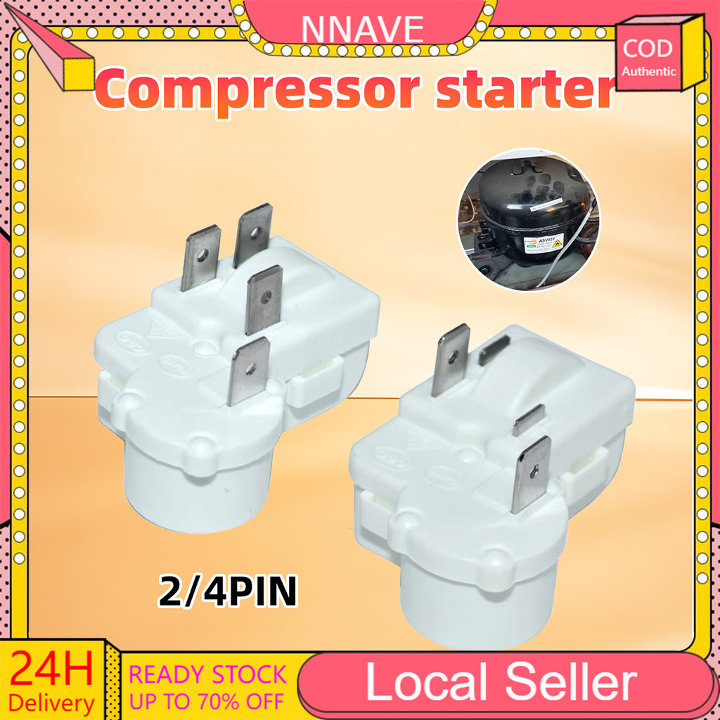 2Pin / 4Pin Refrigerator Compressor PTC Starter Relay ZHB45-105P15 ...