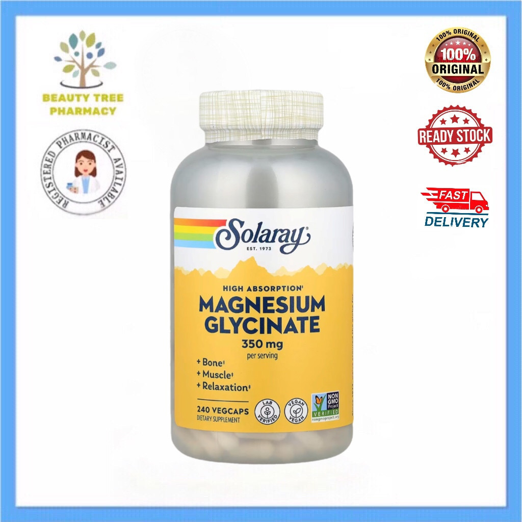 Solaray Magnesium Glycinate 120/240 Vege capsules | Shopee Malaysia
