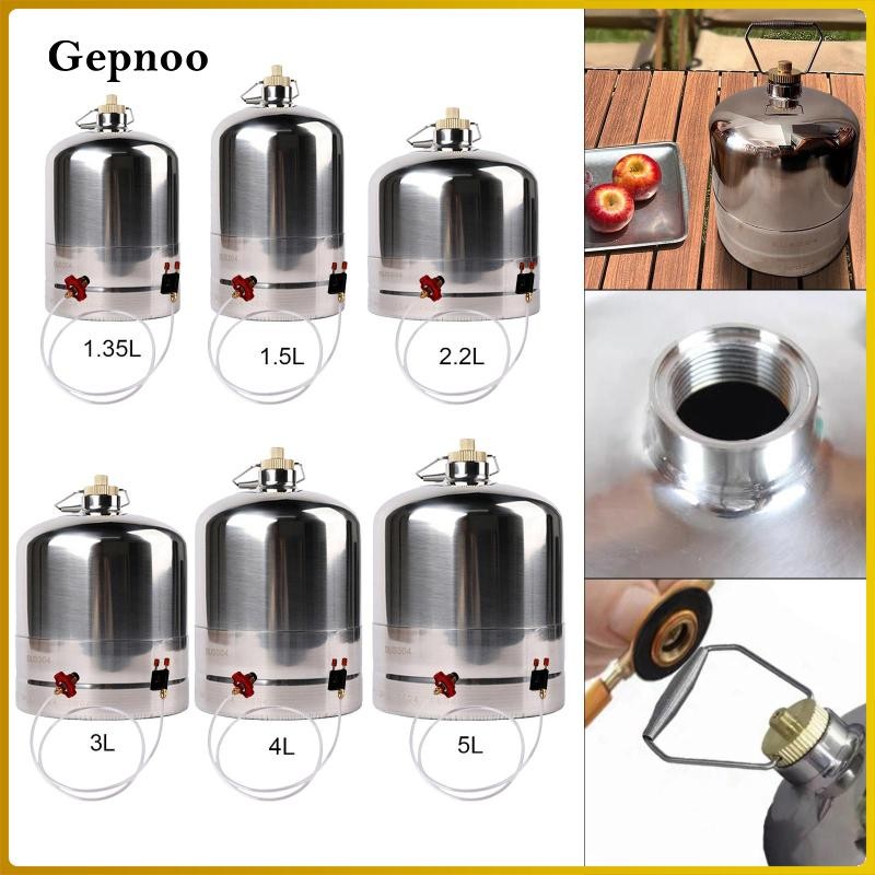 Gepnoo Stainless Steel Gas Bottle Inflatable Cylinder Gas Tank Fishing ...