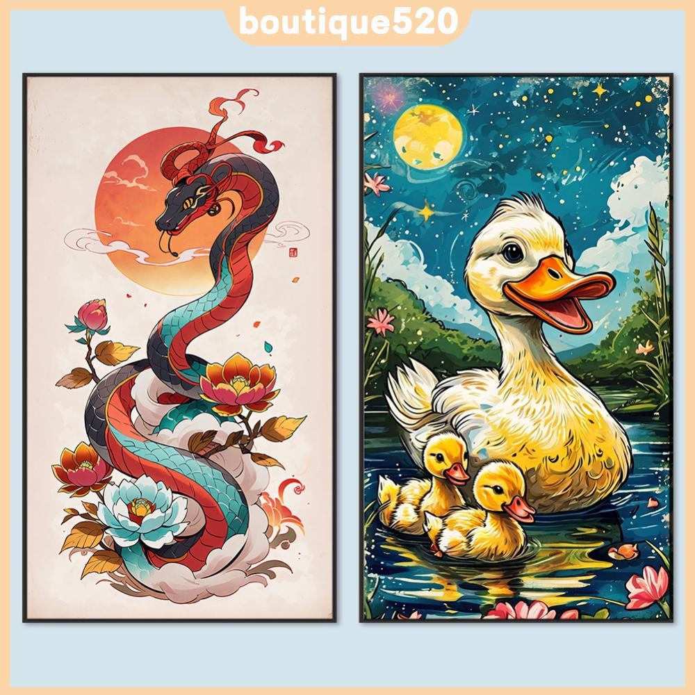 5D DIY Full Round Drill Diamond Painting Animal Kit Home Decoration Art ...