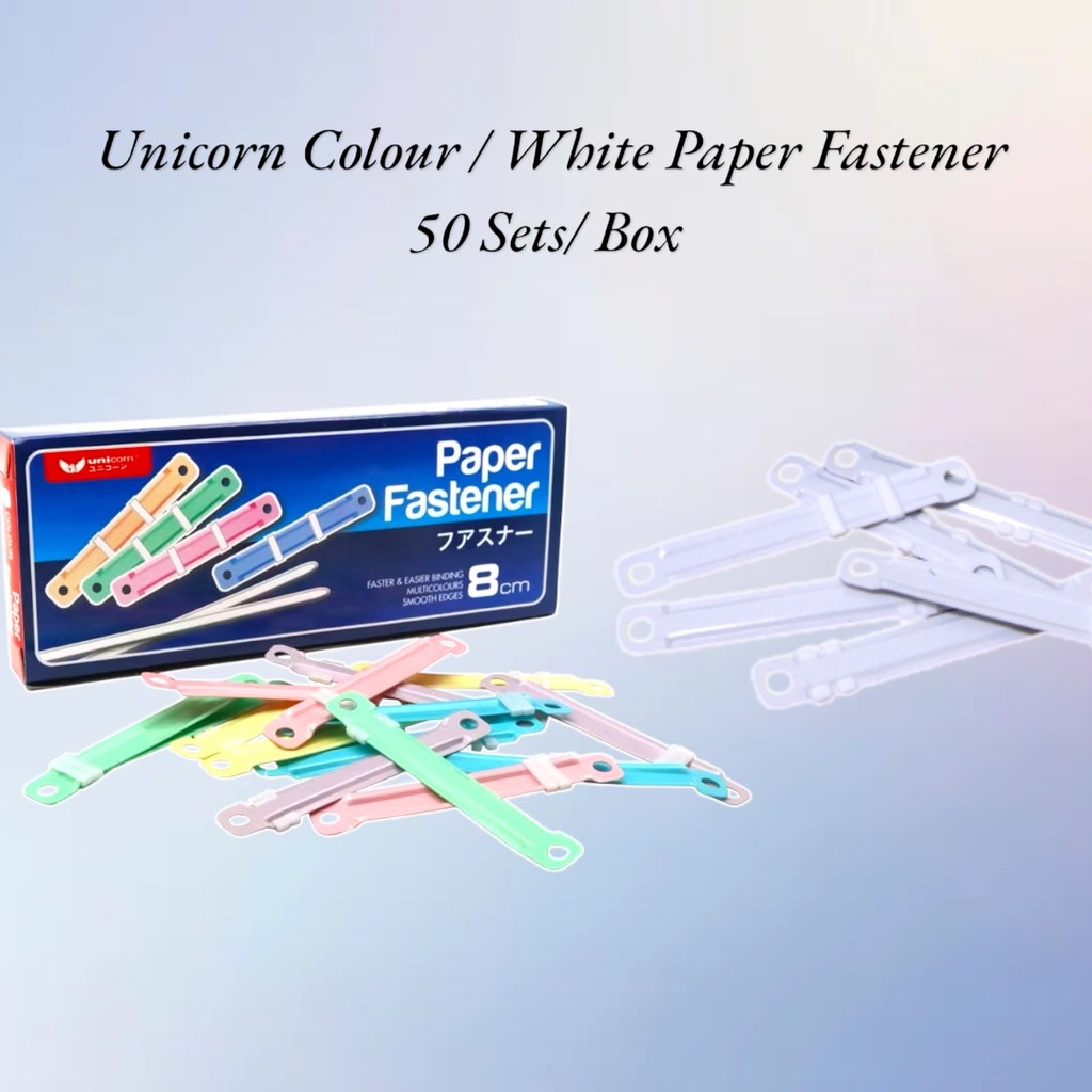 Unicorn Colourful / White Paper Fastener (UF-8CM) | Shopee Malaysia