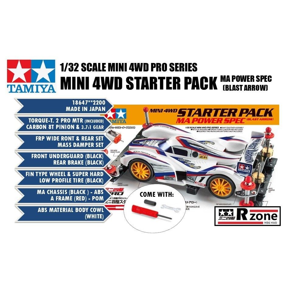 TAMIYA 1/32 JR Starter Pack MA Power Spec Blast Arrow TAM18647 Mini Racer & Accys main image 1