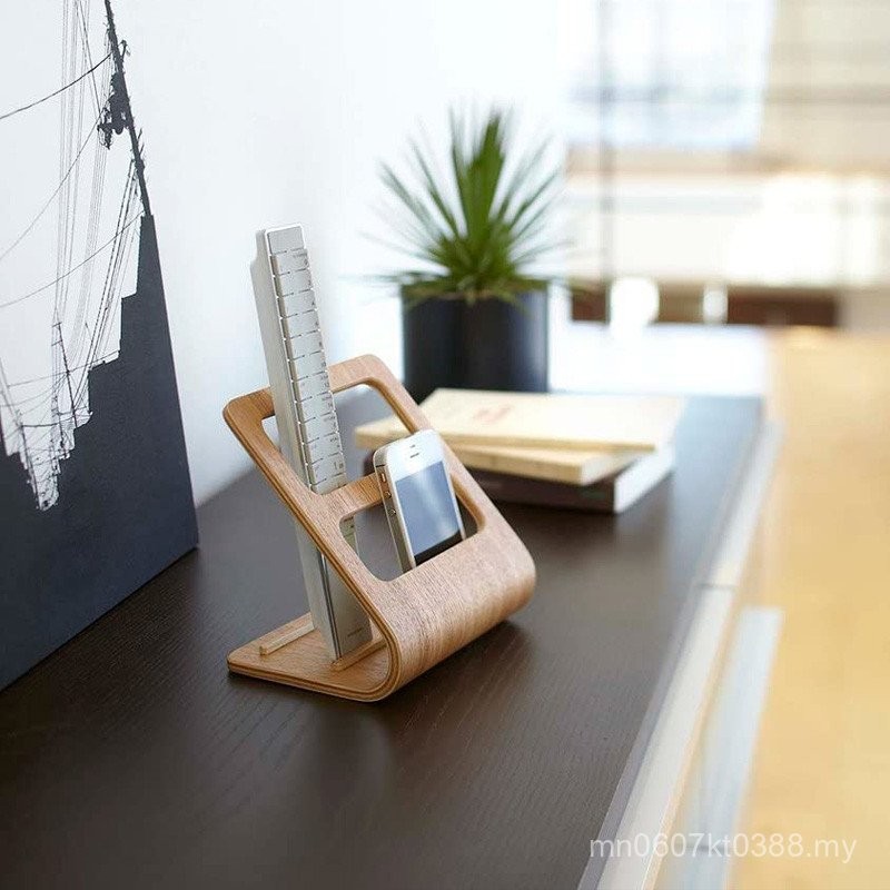 Living Room Bracket Storage Box Remote Control Simple Shelf Wooden ...