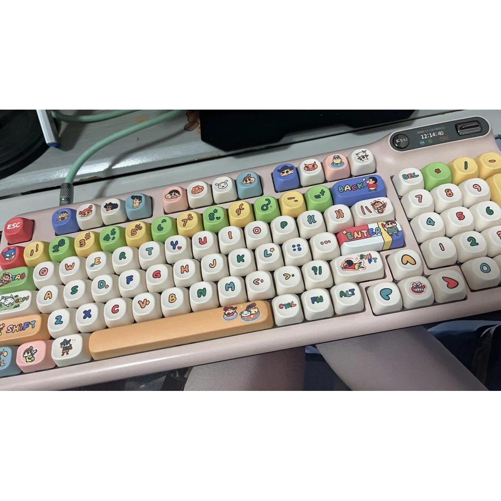 Crayon Shin-chan Keycap MOA Profile 130 Keys PBT Dye Sublimation Kawaii ...