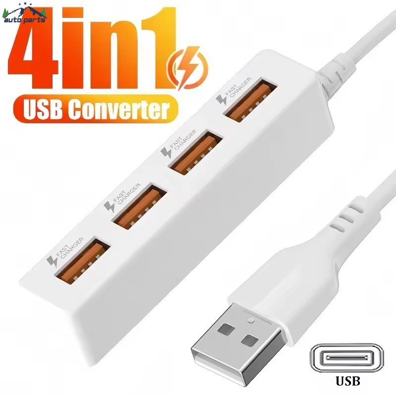 4 IN 1 Mini USB Converter - 4Ports USB 2.0 HUB Power Adapter Extension ...