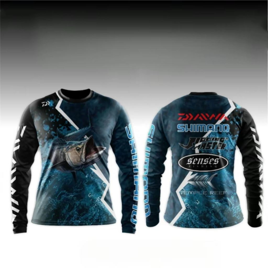 2025 New Style Hot-Selling Long-Sleeved Sunscreen Fishing 3D Printed T ...