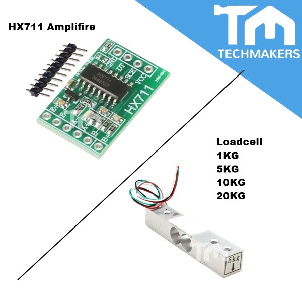 HX711 Module / Load Cell Straight Bar & Half-Brigde Strain Gauge Bracket 1 5 10 20 50 100 KG Measure Weight Loadcell