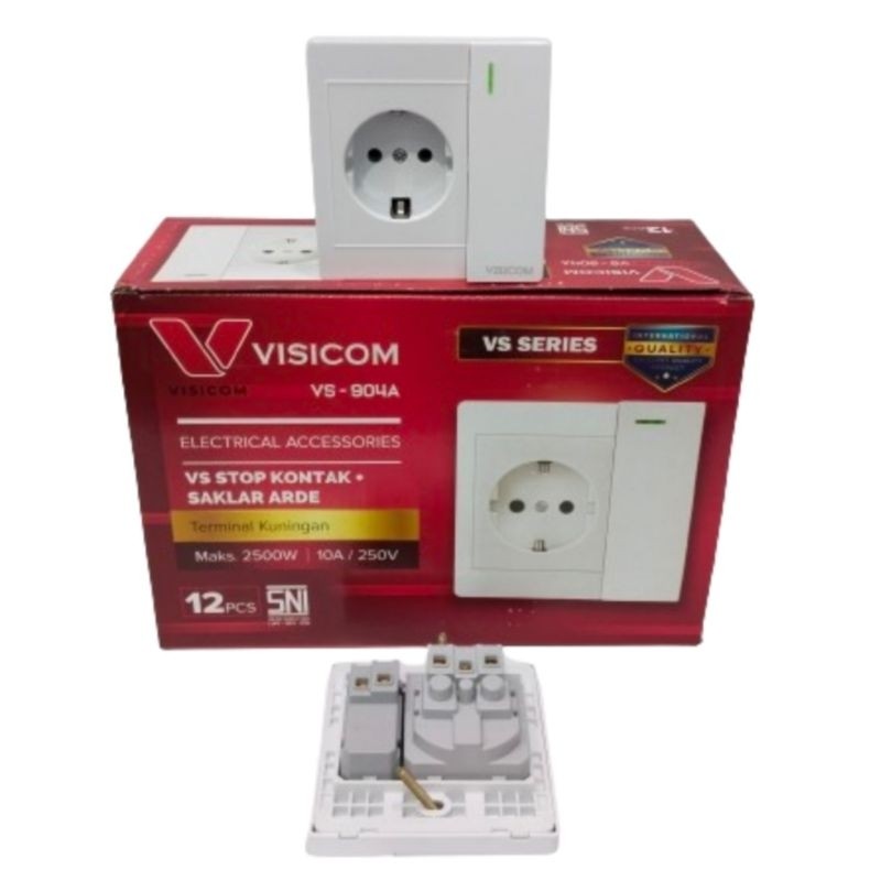 Engkel Switch + Socket / Socket 1 Hole IB Inbow VISICOM VS-904A ...