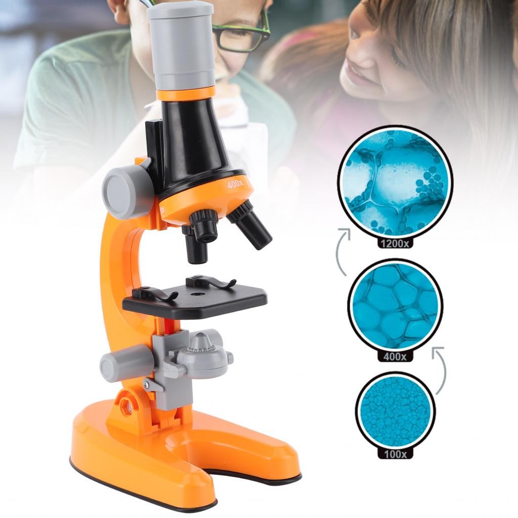 Children Microscope 40X‑1200X High Definition Simple Safe 90° Rotating ...