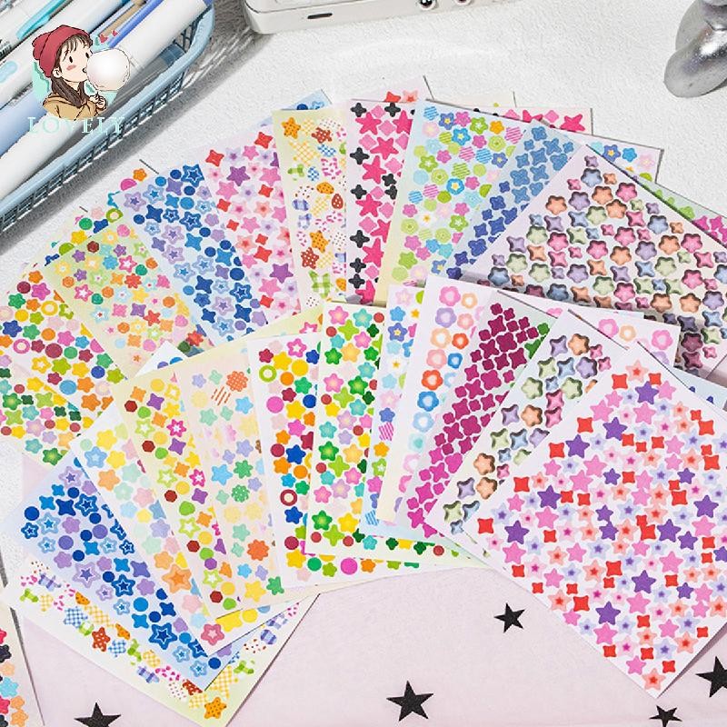Premium Laminated Sticker Book Cute Monster Star Storm Series Patterns ...