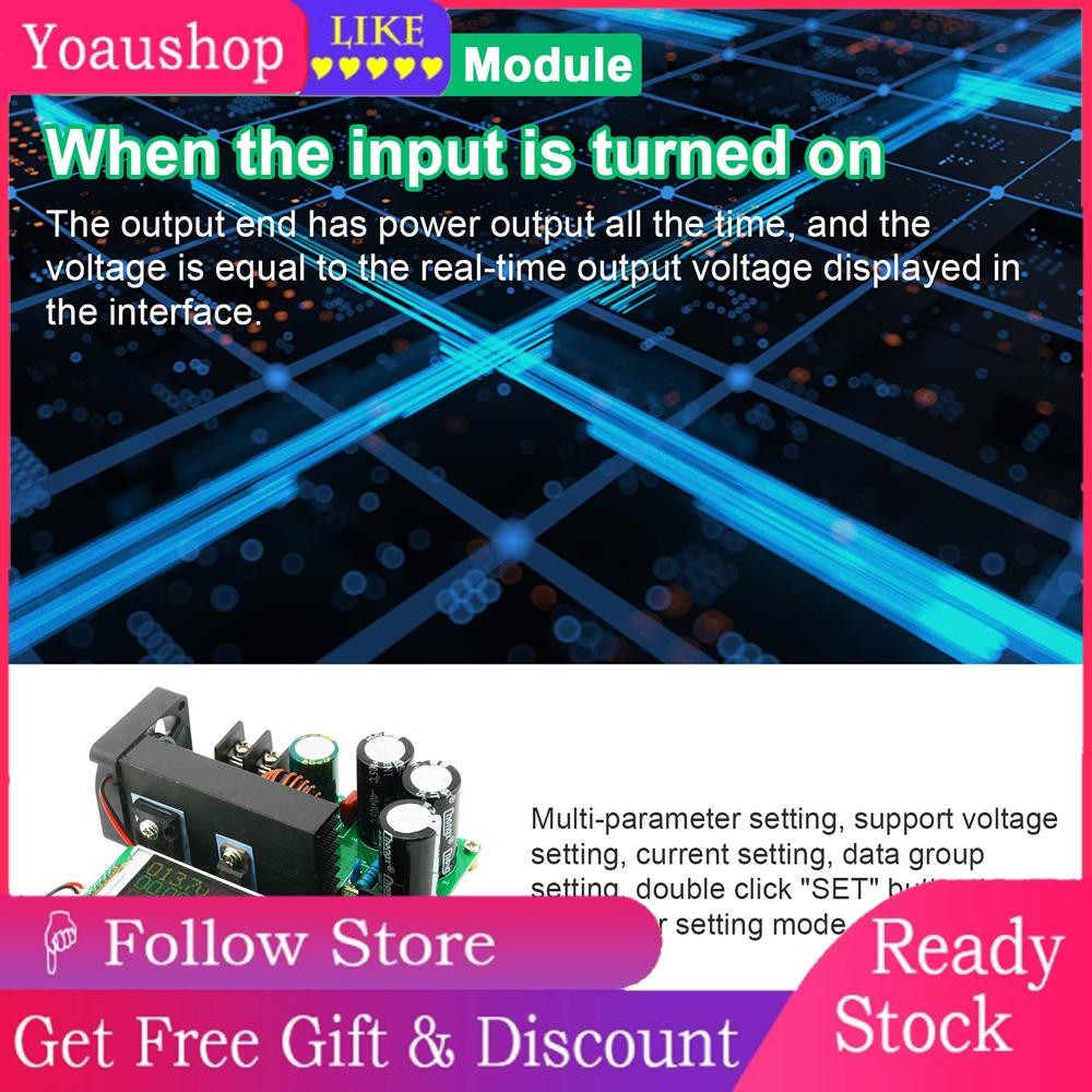 yoaushop-my 900W Boost Converter Constant Current Voltage Module DC9 ...