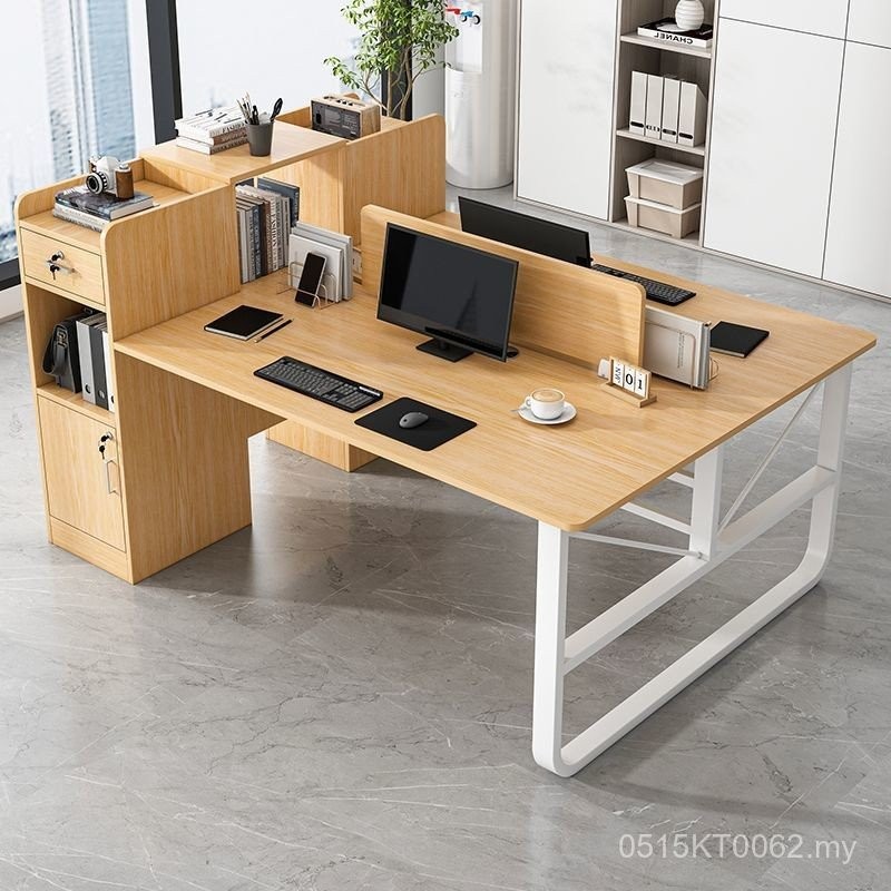 Double Desk Chair Combination Office Staff Simple Modern Computer Desk ...