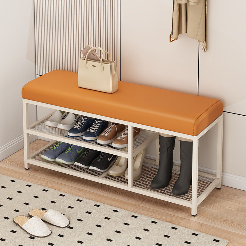 New shoe cabinet storage shoe rack shoe bench light luxury shoe bench ...