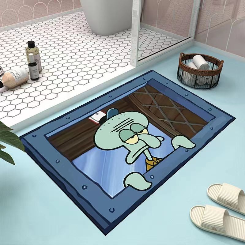 Super Absorbent Diatomite Bath Mat Anti-Slip Bathroom Floor Mat Quick ...