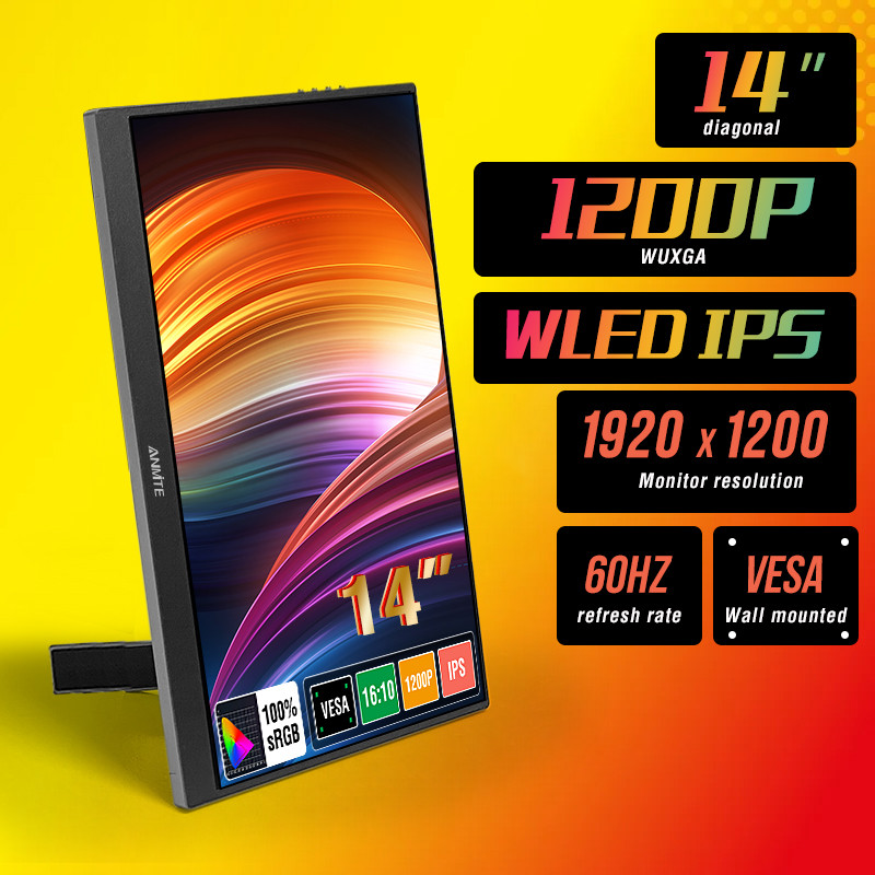 Local delivery Anmite 14-inch 16:10 Portable Touchscreen Monitor – Full ...