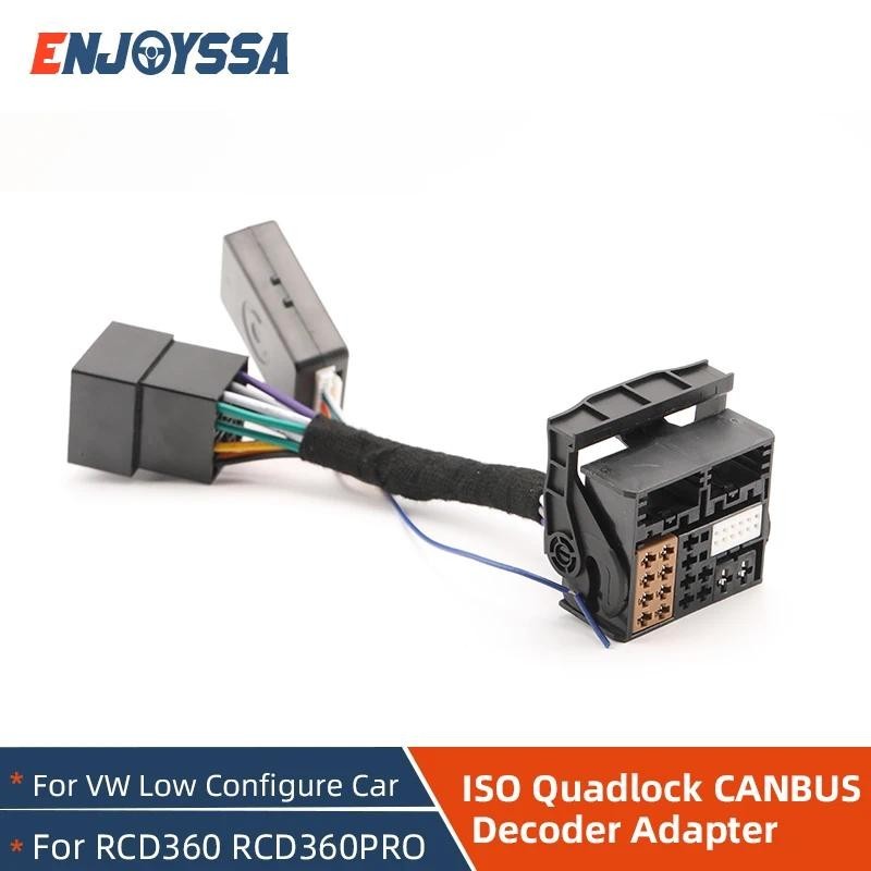 RCD360 MIB Plug and Play ISO Quadlock Adapter Cable with CANBUS Decoder ...