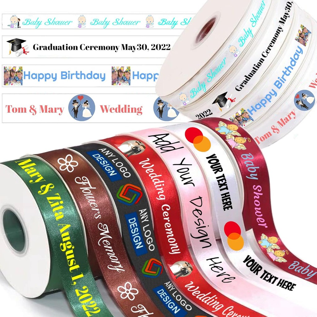 Personalized Ribbon Custom Ribbon with Name/Photo/Text for Favors ...