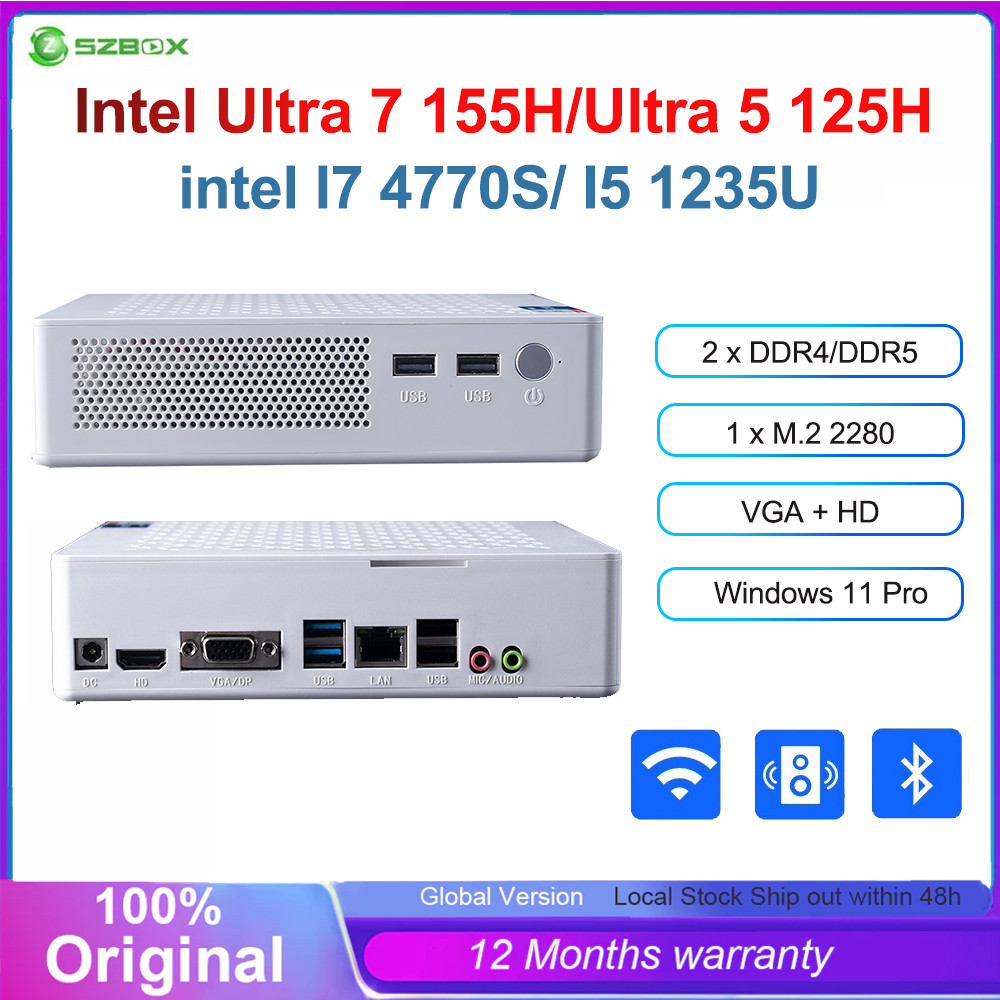 SZBOX M12 Mini PC Intel I5 1235U Ultra 7 155H 125H Mini Host 32GB 512GB ...