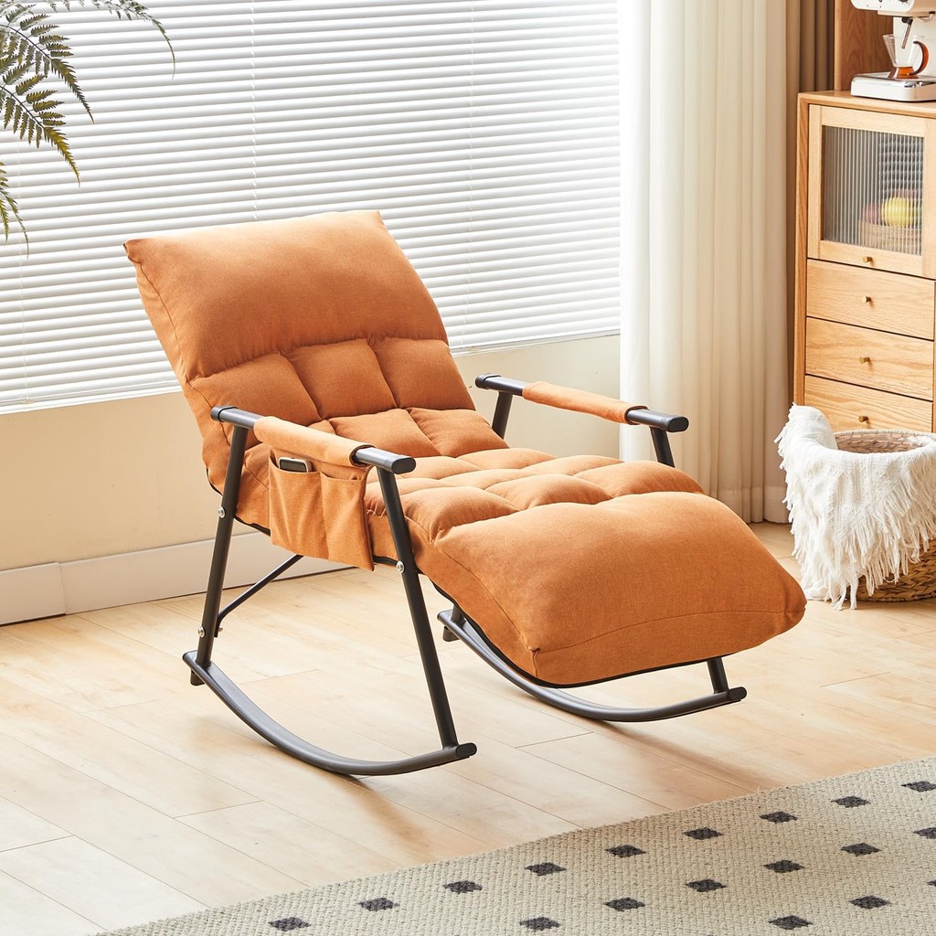 KAIHAOWIN Rocking Chair Cushioned Rocking Chair Bedroom Modern Rocking ...
