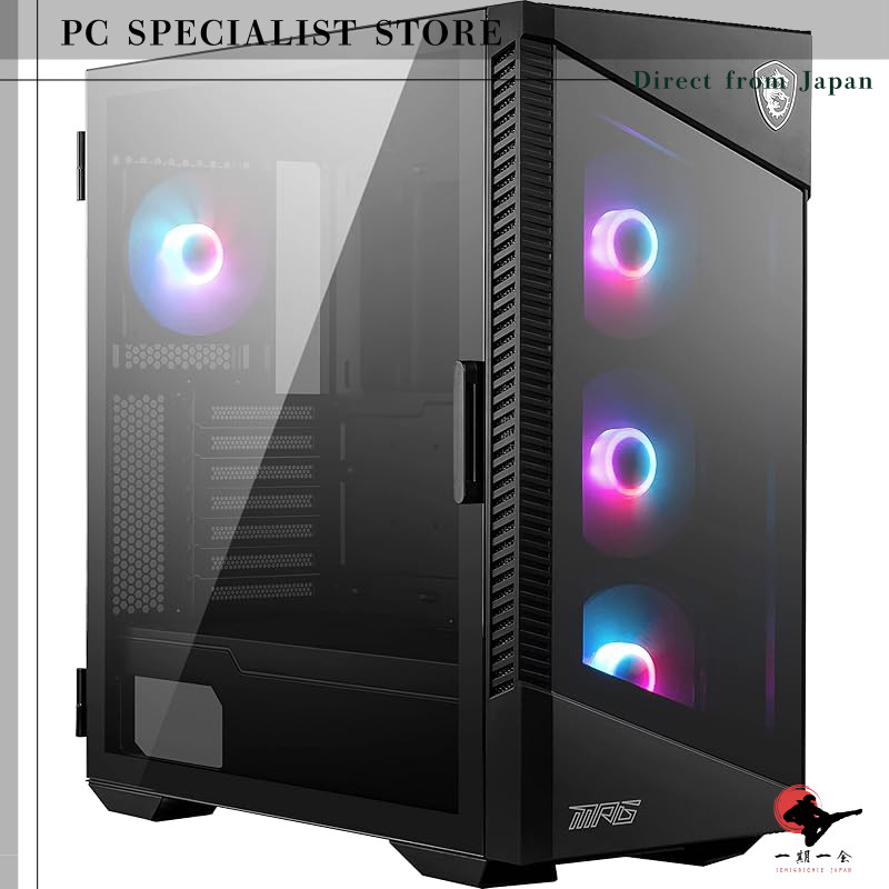 Premium Mid-Tower Gaming PC Case with Tempered Glass Side Panel and ...