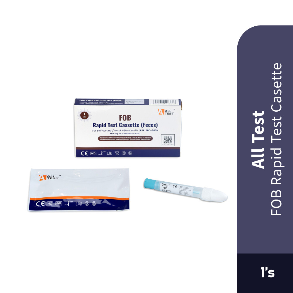 ALLTEST FOB Rapid Teset Casette 1 Test Kit, Bowel Fob Home Test Kit HTM ...