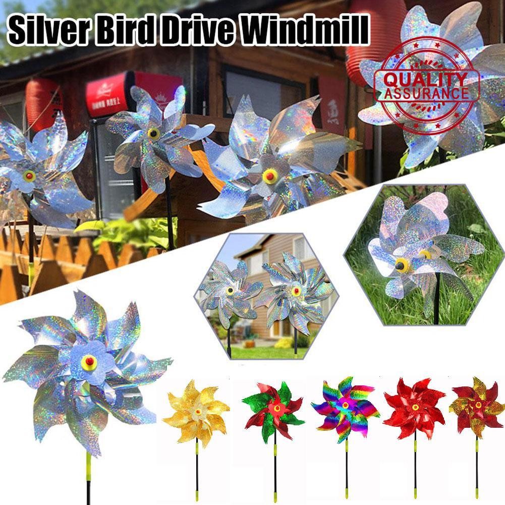 Octagonal New Color Rainbow Stripe Windmill Rural Decoration Park Farm ...