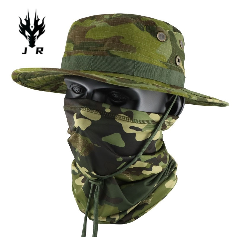 Topi Boonie Musim Panas Topeng Muka Ais Sutera Tudung Penyamaran ...