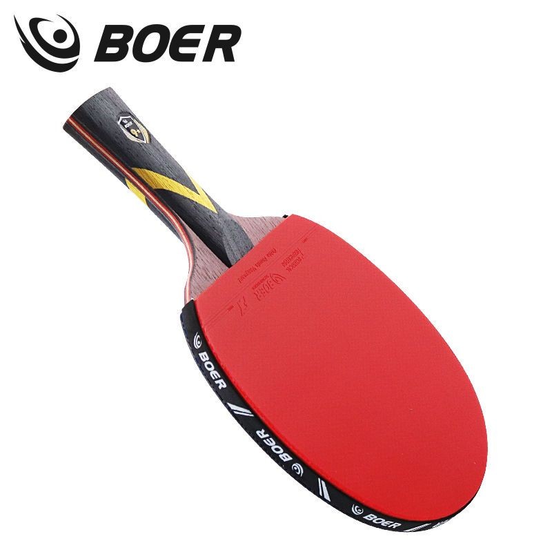 波尔乒乓球拍单拍一只级九星高弹力横拍直拍Boer table tennis racket hits a single level 9-star ...
