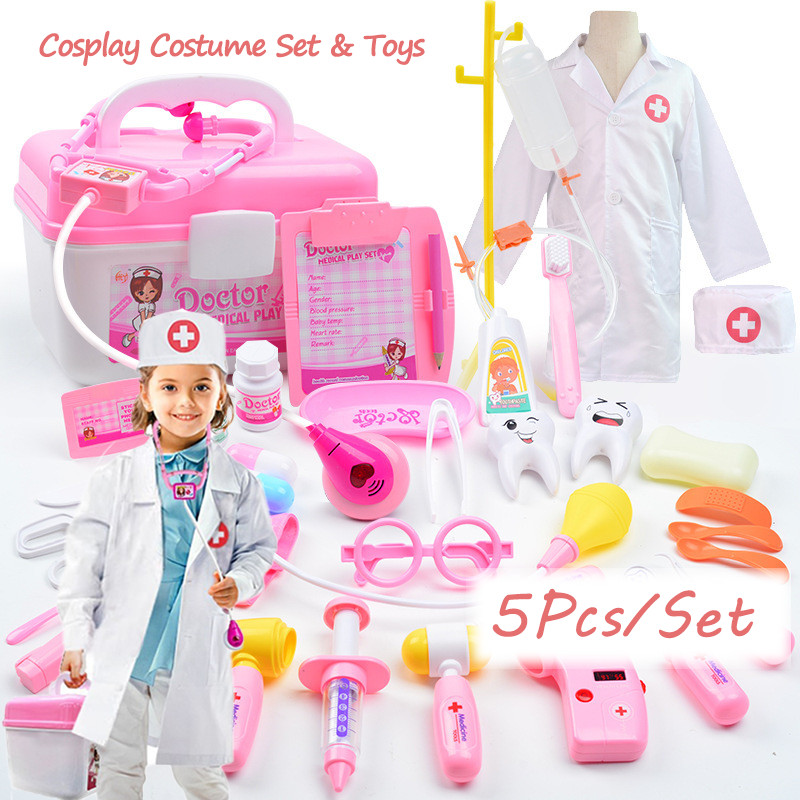 Doctor Nurse Costume Set Cosplay Uniforms Kids Toys Role Play ...