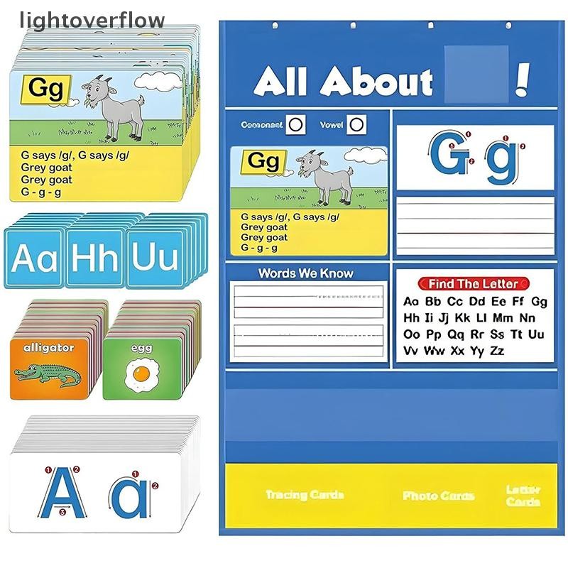 Alphabet Learning Pocket Chart All About Letters Pocket Chart Letter Recognition Tool Spelling Words Classroom Wall Charts 24x15 Inches Supporting Early Litera