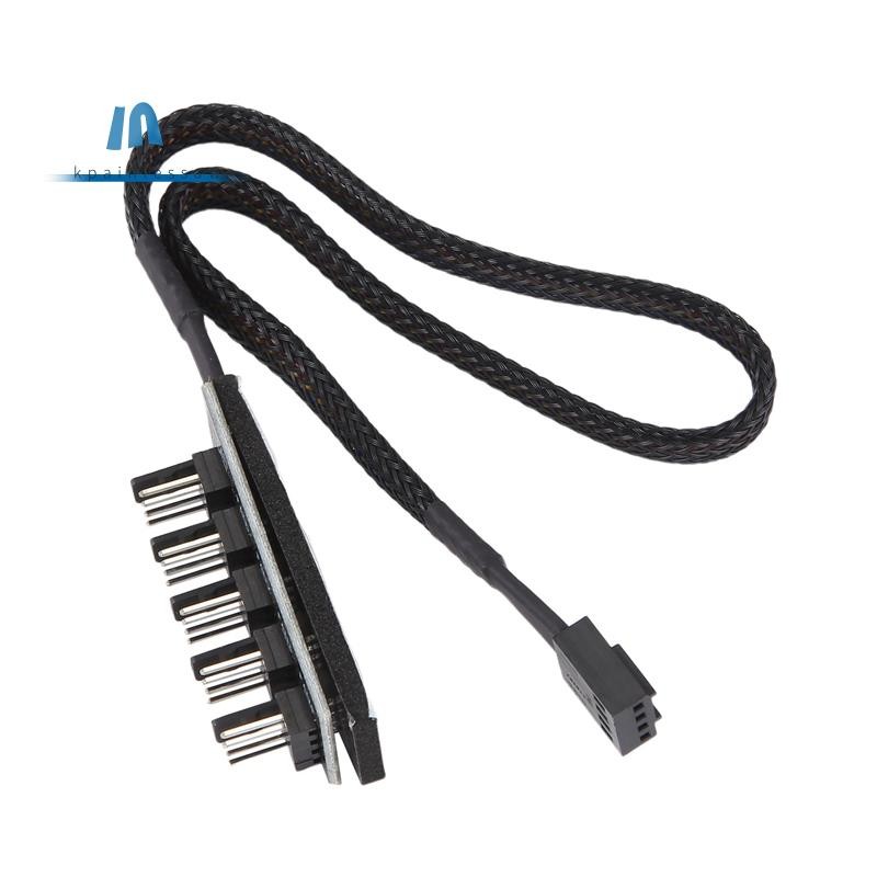 Host Case PC Cooler Fan Power Cable 1 Female to 5 Male 4Pin Socket Fan ...