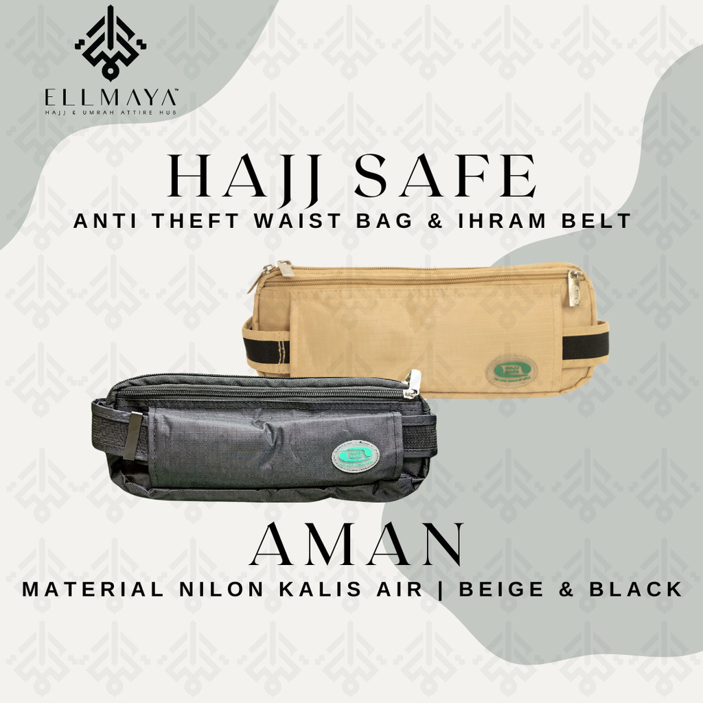 Marsupio Piccolo Mr. Gadget's Solutions® Hajj Safe Money Belt - Marsupio Antifurto E Cintura Ihram, Sabbia Del Deserto, Taglia Unica Nascondi Soldi - Foto 5