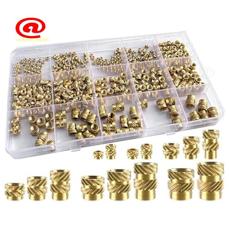 400Pcs Threaded Inserts,M2/M2.5/M3//M5/M6 Thread Knurled Nuts ...