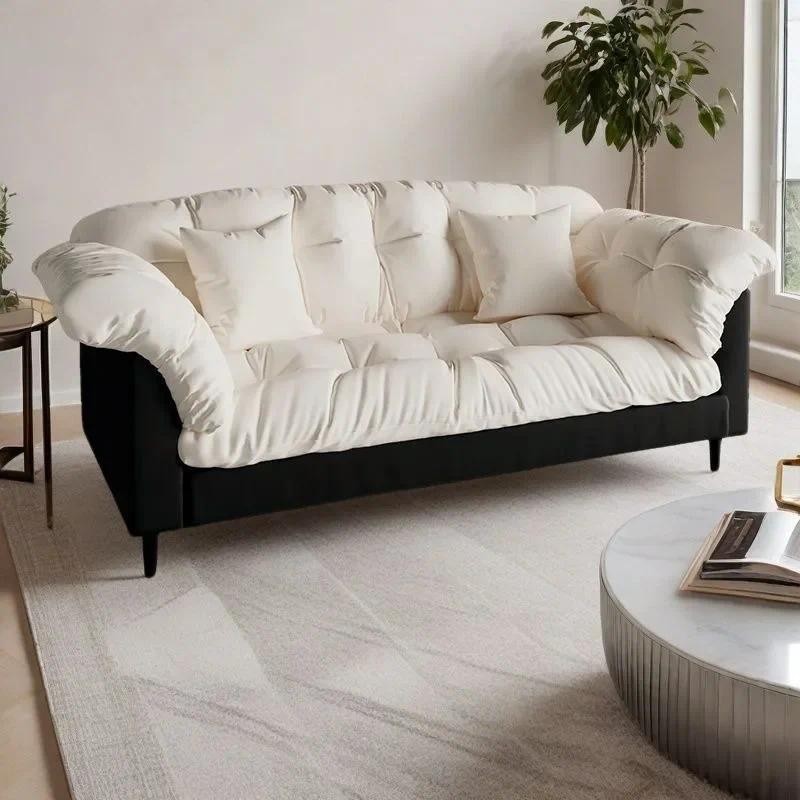 Modern Cloud Loveseat Sofa Plush 2-Seater Couch with Pillow Armrests ...