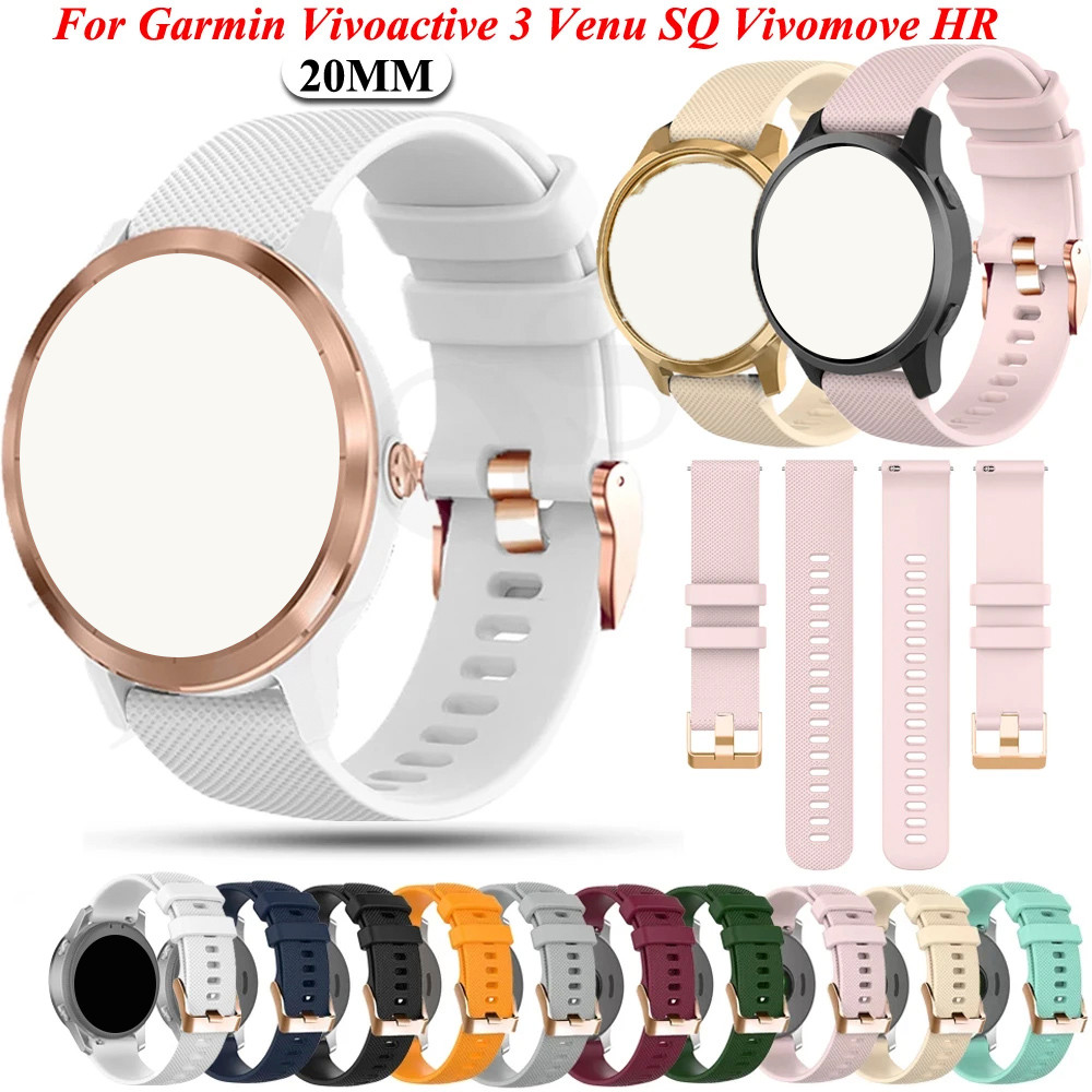 Compatibile con Garmin Venu 2/Venu 2S/Venu Sq2/Venu 2 Plus/Venu/Venu Sq, cinturino in silicone, 18mm, for Venu 2S, Silicone
