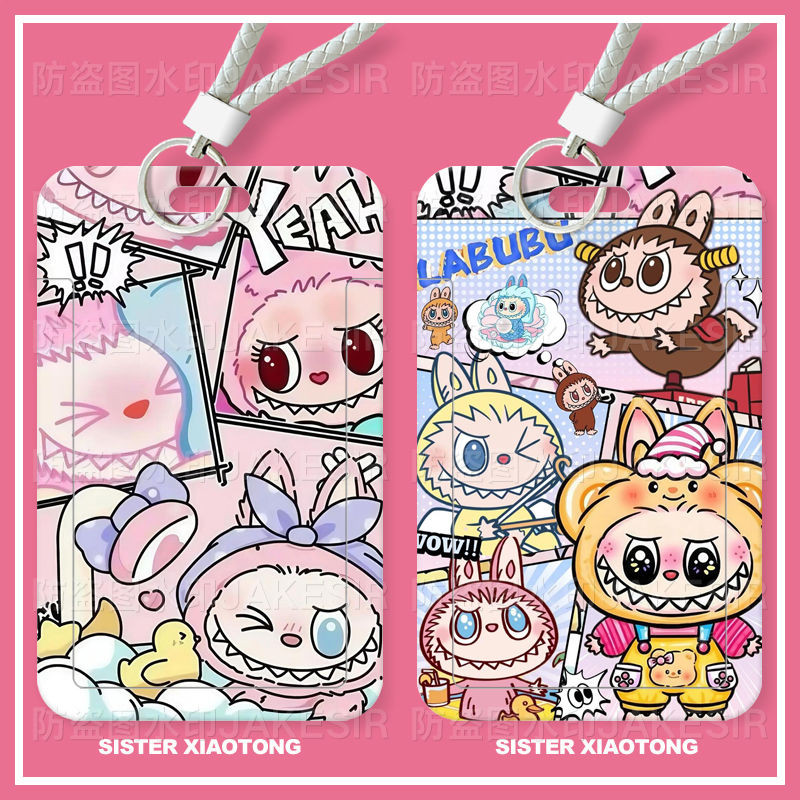 [LABUBU Card Holder] LABUBU Cute Merchandise Student Slide Card Holder ...