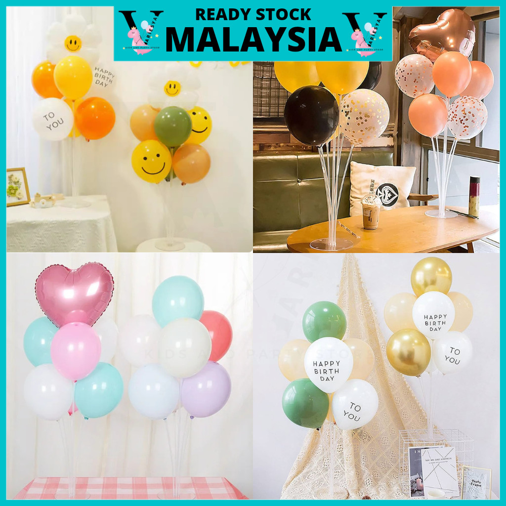 7cups 70CM 1M 1.3M 1.6M Balloon Column Base Plastic Balloon Support ...