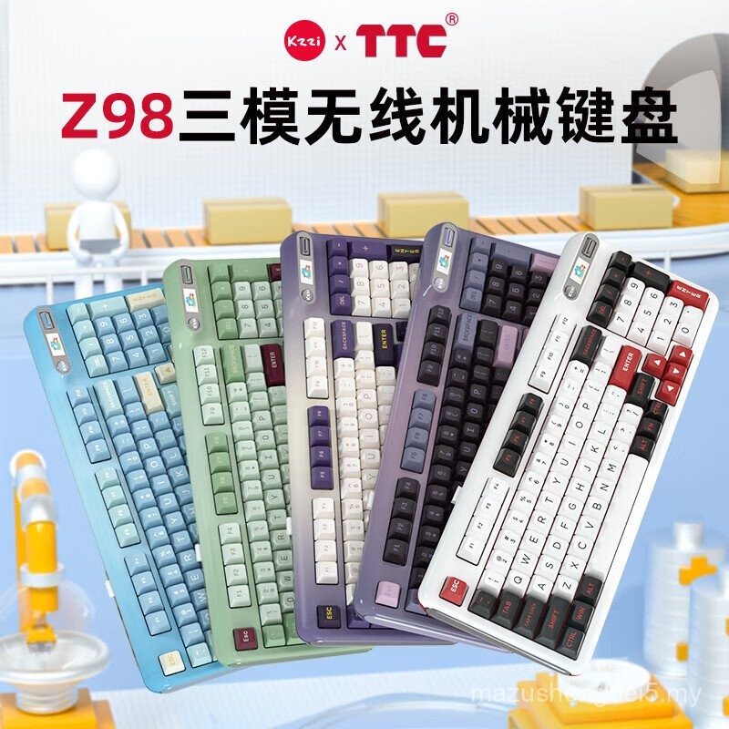 KZZI KZI Z98 Three-Mode Wireless Bluetooth Mechanical Keyboard 98 ...