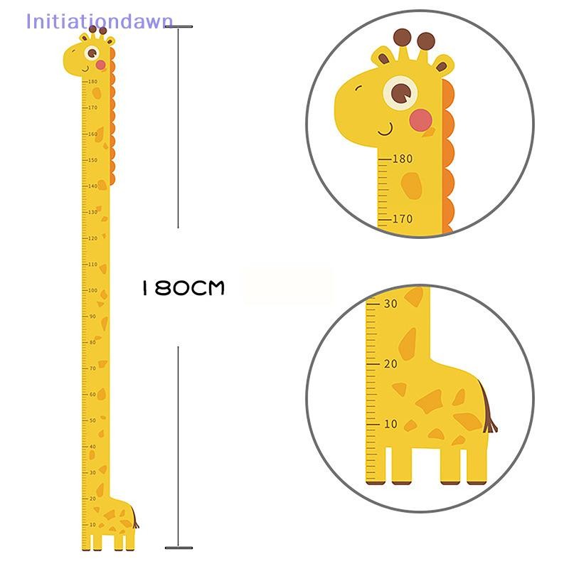 [Initiationdawn] 1pc Cartoon Animals Height Measure Wall Sticker ...