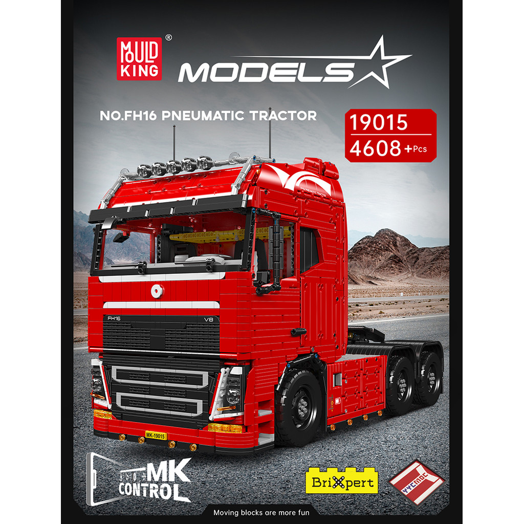 Mould King 19015 FH16 Remote Controlled Pneumatic Tractor Truck ...