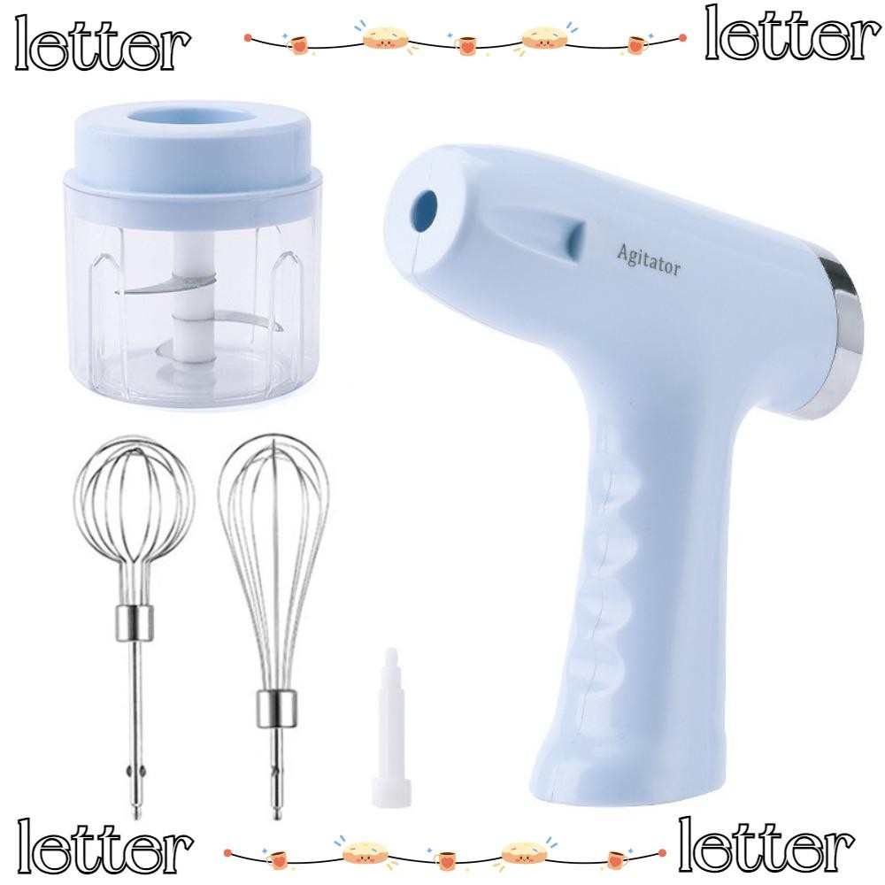 LETTER Hand Mixer, Wireless Processor Electric Egg Beater, Portable ...