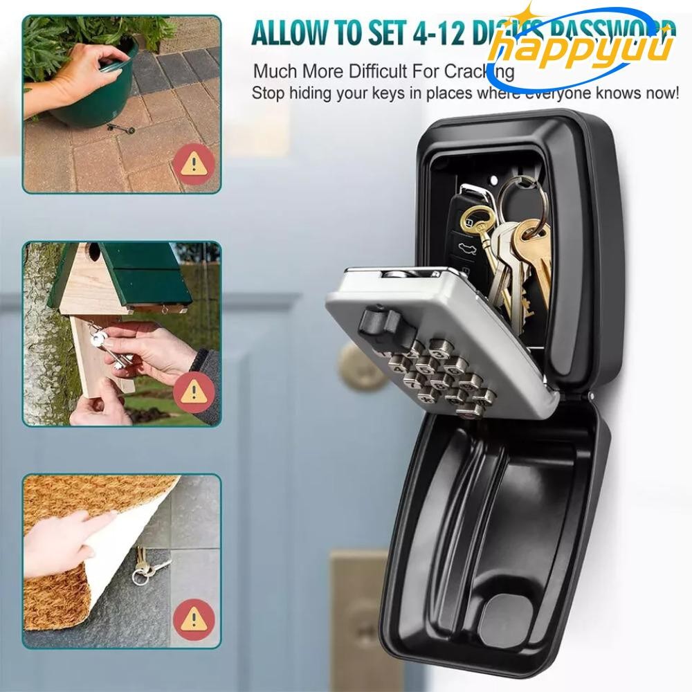 HAPPYUU Key Code Lock, Digit Combination Waterproof Key Lock Box ...