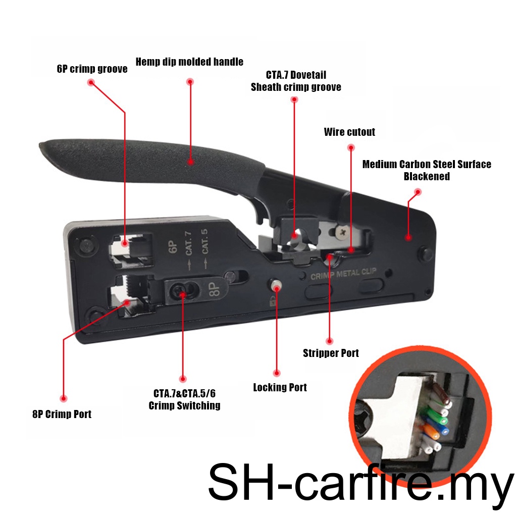 Wire Stripping And Shear Crimping Tool Designed For Durability No