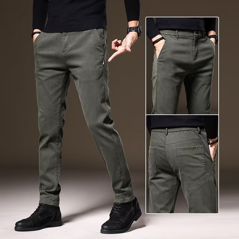 【4Color/2838】Autumn and Winter Thickened Casual Pants for Men's High
