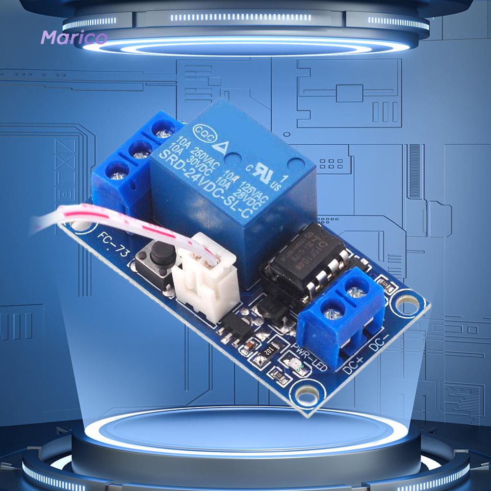 5V/12V/24V Self Locking Switch Relay Module Onekey Startstop Relay Module Single Chip AC 250V