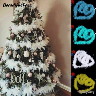 Christmas Tree White Feather Boa Strip Xmas Ribbon Party Garland Decor 2M