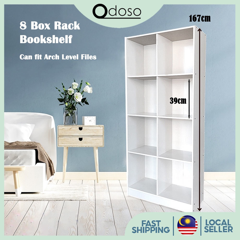 (Buatan Malaysia) ODOSO HP076 8/12 Box Book Shelf Bookcase Display Rack